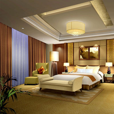ST-B097 Wooden hotel furniture, available for hotel bedroom, double bed size, with sofa chair, full room sets.